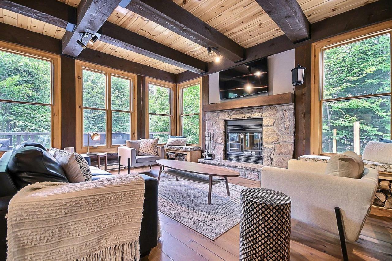 Chic Log Chalet With Hot Tub - Mont-Tremblant North Side By Reserver.Ca Lac Superieur Exterior photo