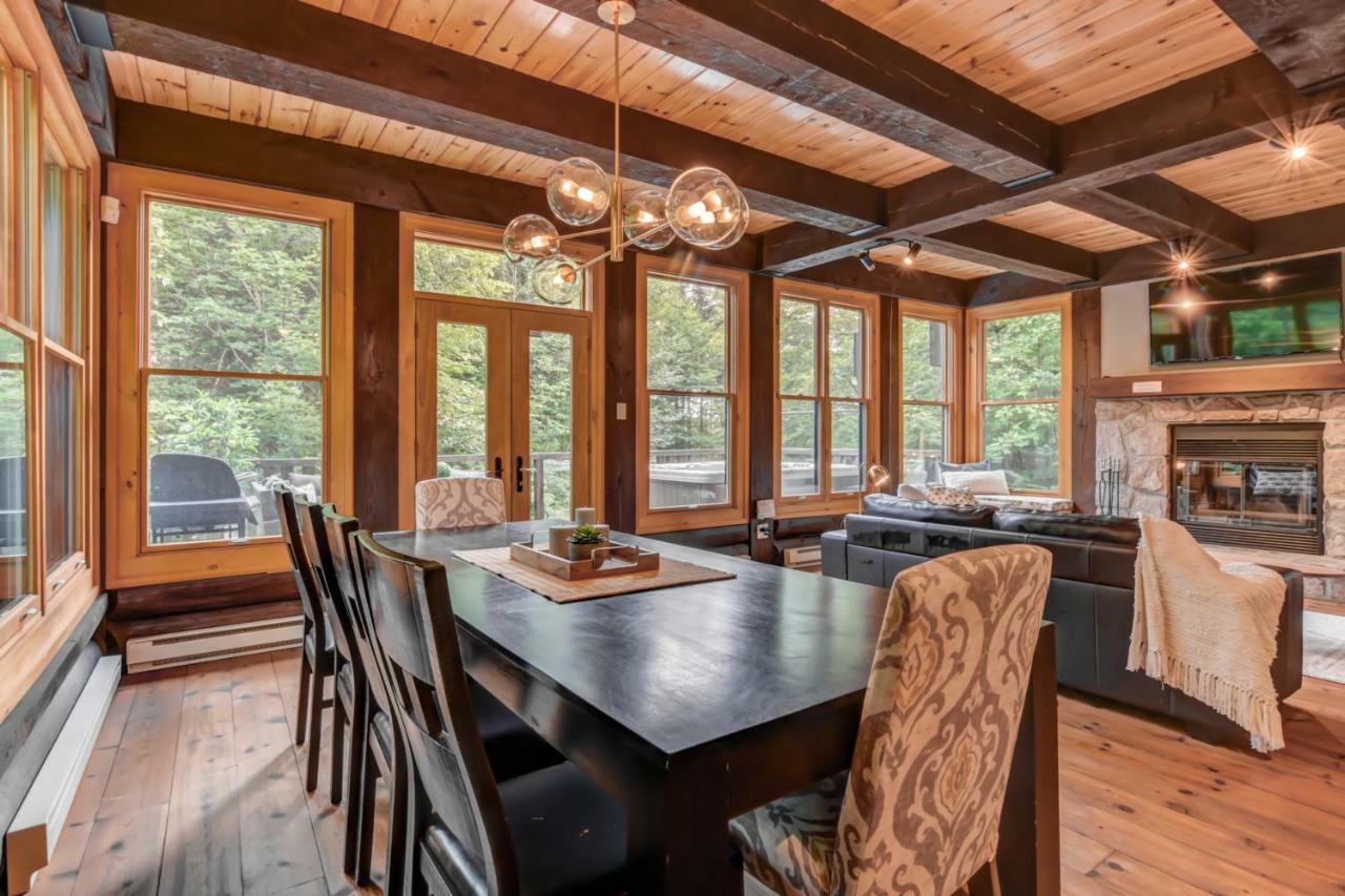 Chic Log Chalet With Hot Tub - Mont-Tremblant North Side By Reserver.Ca Lac Superieur Exterior photo