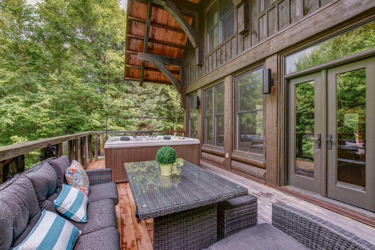 Chic Log Chalet With Hot Tub - Mont-Tremblant North Side By Reserver.Ca Lac Superieur Exterior photo